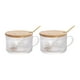 thumbnail image 5 of 2 vasos de vidrio reutilizables, transparentes, bonitos, para leche, zumo B, 5 of 9