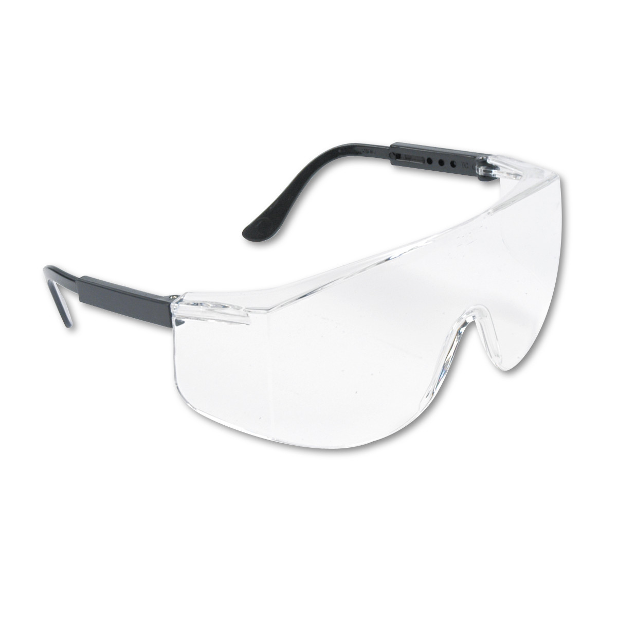 Crossfire M6A Safety Glasses – Pearl Black Frame, Silver Mirror Lens, Z87 Rated