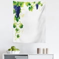 thumbnail image 1 of Vine Tapestry, Summer Season Vineyard Composition Weeping Vines Bunch of Blue Grapes, Fabric Wall Hanging Decor for Bedroom Living Room Dorm, 5 Sizes, Lime Green Emerald, by Ambesonne, 1 of 1