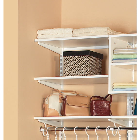 Organized Living freedomRail Wood Shelf, 24-inch x 14-inch - White