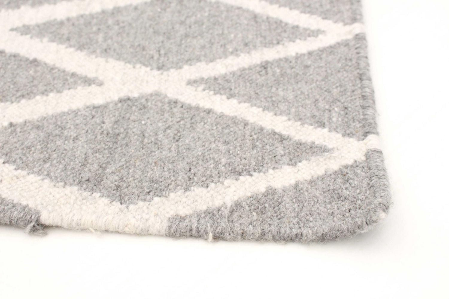 ECARPETGALLERY 5'1" x 8'0" Flat-weaves & Kilims Ankara FW Hand Made Area Rug for Living Room, Dining Room and Bedroom in Ivory