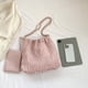 thumbnail image 3 of Bolso bandolera de cuero PU Bolso de compras retro impermeable para viajes (rosa) Likrtyny Para Estrenar, 3 of 9