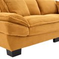 thumbnail image 3 of 84'' Sofa Couch, Loveseat Corduroy Sofa with Pillows, Comfy Upholstered Deep Seat Sofa for Bedroom, Living Room, Apartment, Office, Dorm-Black Corduroy, 3 of 7