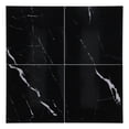 thumbnail image 2 of 4Pcs Thickened PVC Tile Sticker Waterproof SelfAdhesive Floor Sticker For Kitchen Bathroom30x30cm DLSF01 Black, 2 of 8