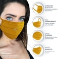 thumbnail image 2 of Cubrebocas Tela Jiuyu 120pz Amarillo Mostaza, 2 of 8