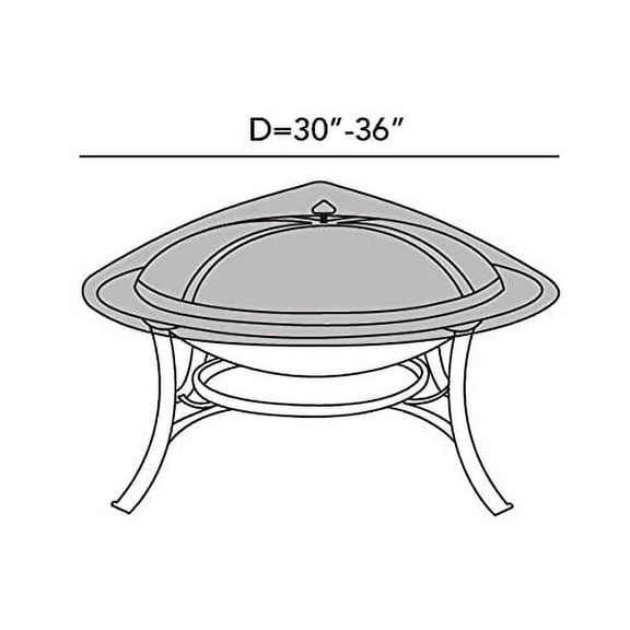 Covermates Round Firepit Top Cover - Light Weight Material, Weather Resistant, Elastic Hem, Fire Pit Covers, Round TOP 30-36 Diameter, Green