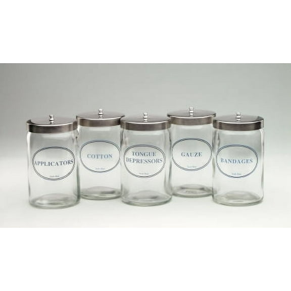 McKesson Clear Glass Food Storage Jars - 5 Count
