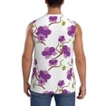thumbnail image 4 of Kdxio Orchids Flowers for Men's Muscle T-shirt,Sleeveless for Workout Running Athletic Gym Lounge Casual, 4 of 7