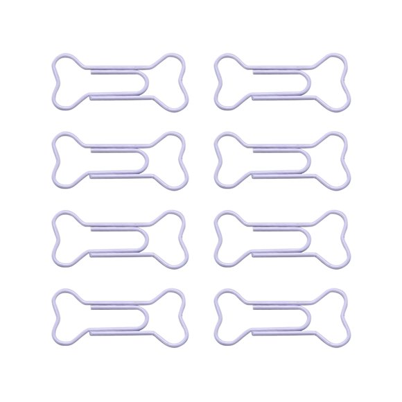 Pinces à Papier Os de Chien Multi-Usages Fil Couvert en Plastique Largement pour Fournitures Scolaires et de Bureau Artisanat Amusant