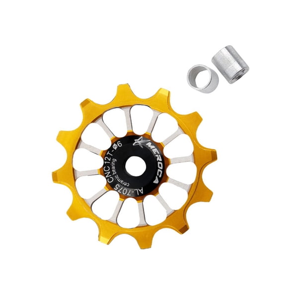 Greeniant Desviador trasero 12T Ajuste mejorado Polea de profundos Cojinete de rodillos Desviadores Reducción de fricción universal Wheel Type3 NO3 Greeniant OD024320-03