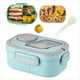 thumbnail image 2 of Fiambrera Bento para Adultos con Recipiente para Ensalada, para Salsa y Tenedor Reutilizable, A Prueba de Fugas, Multicompartimento Verde, 2 of 5
