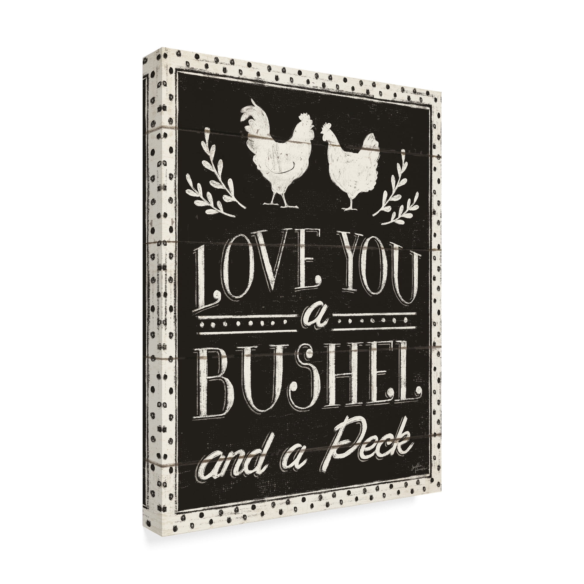 Trademark Fine Art 'Country Thoughts V Black' Canvas Art by Janelle Penner