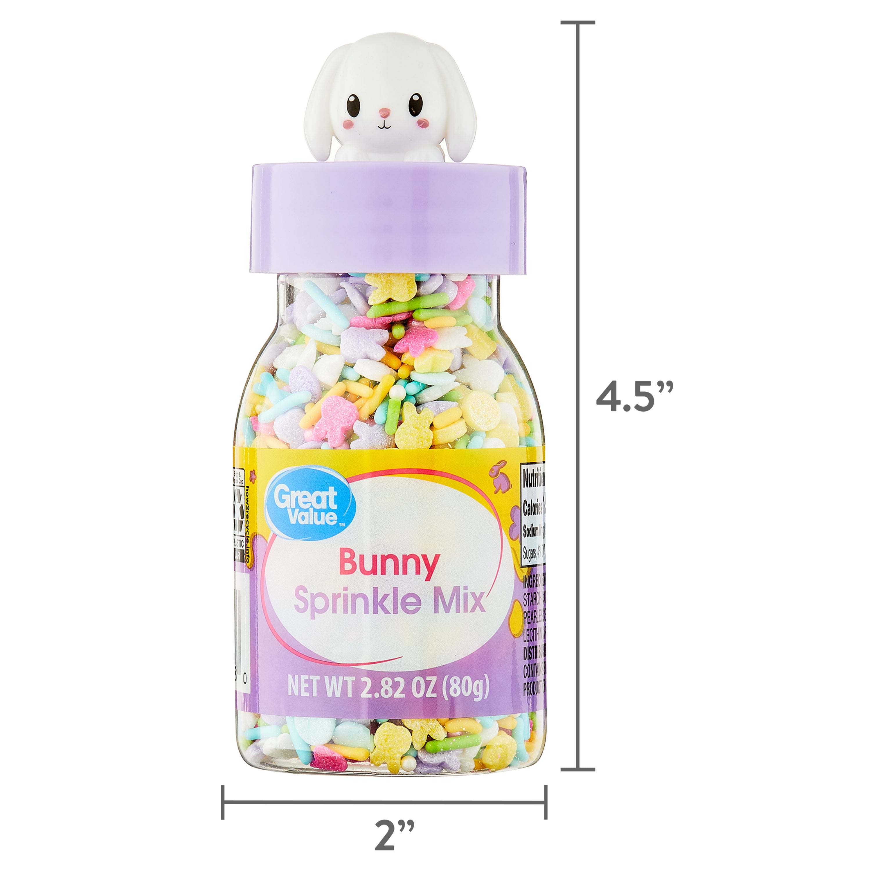 Great Value Easter Bunny Multi-Color Sprinkles, 2.82 oz
