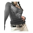 thumbnail image 3 of Lucakuins Camisetas de manga larga con estampado gráfico vintage para mujer Lucakuins S-XL, 3 of 5