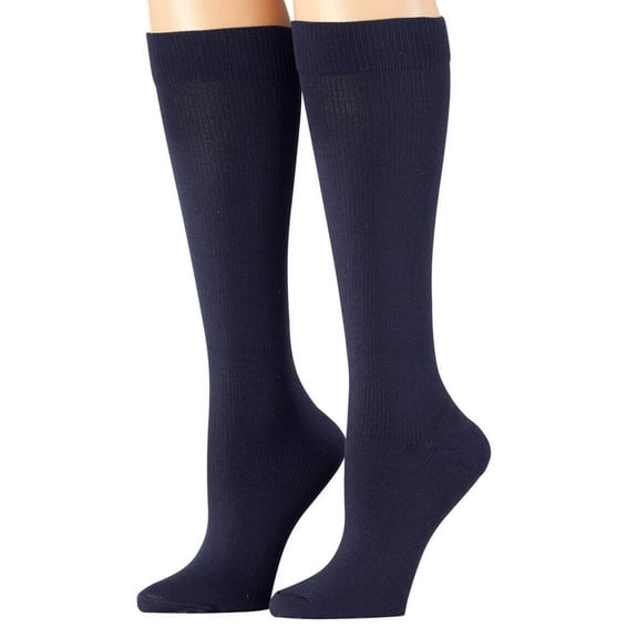 Healthy Steps Compression Socks 20-30 mmHg, Navy Blue, Small