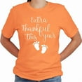 thumbnail image 2 of Extra Thankful This Year Shirt, Thanksgiving Maternity Shirt, Pregnancy Announcement Shirt(Orange-Small), 2 of 4