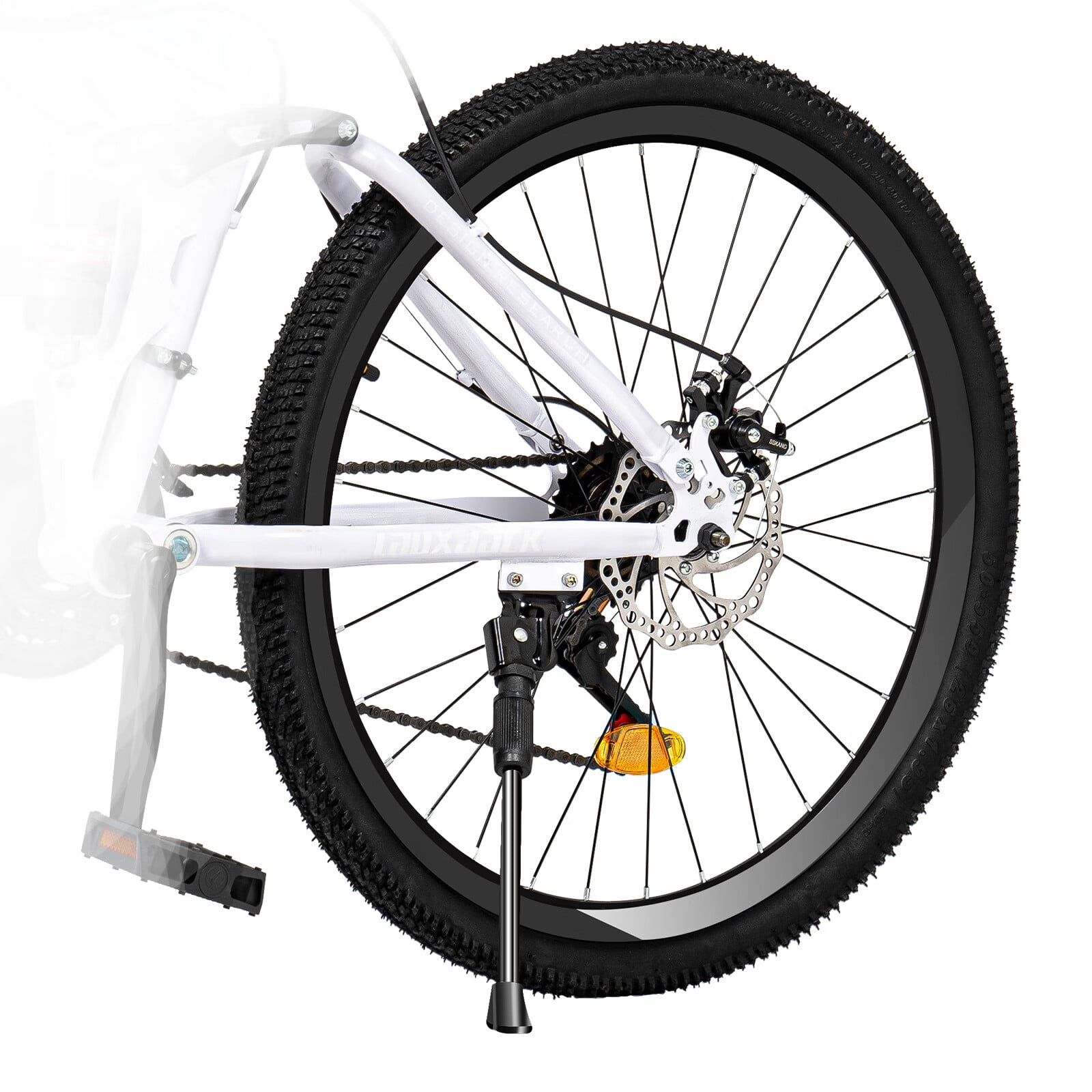 Aiqidi 26" Mountain Folding Bike with 21-Speed Gears Dual-Disc Brake Unisex Adult Mountain Bicycle Adjustable for Riding Traveling