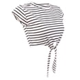 thumbnail image 2 of Blusa sin mangas informal de verano para mujer, top corto holgado a rayas, camiseta deportiva L, 2 of 9