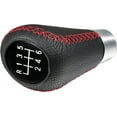 thumbnail image 5 of Pomo de palanca de cambios universal de cuero manual de 6 velocidades, piezas de tuning para automóviles, 5 of 5