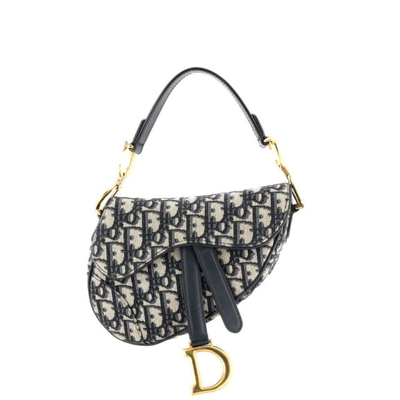 Pre-Owned Saddle Handbag Oblique Canvas Mini By Rebag