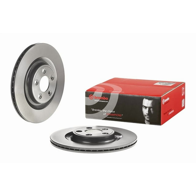 Brembo Brake Rotor 09D06111C02 Vented; One Piece Design; Wheel Bolt Pattern 5 x 107.95 Millimeter; 146 Millimeter Hat Inside Diameter; 64.5 Millimeter Hub Diameter; High Carbon Cast Iron; Single