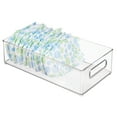 thumbnail image 5 of Plastic Portable Deep Storage Bin with Handles for Organizing Refrigerator, Freezer, Pantry, BPA-Free, Clear, 5 of 5