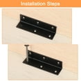 thumbnail image 6 of L Bracket Corner Braces, 8 Set 20x20x80 mm - Stainless Steel 90 Degree Right Angle Bracket with Screws (Black), 6 of 6