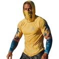 thumbnail image 3 of VBVC Men's UPF 50+ Long Sleeve Sun Protection Hoodie with Face Cover,Quick Dry Breathable Outdoor Hiking Fishing Shirt For Men,Yellow,S-3XL, 3 of 4
