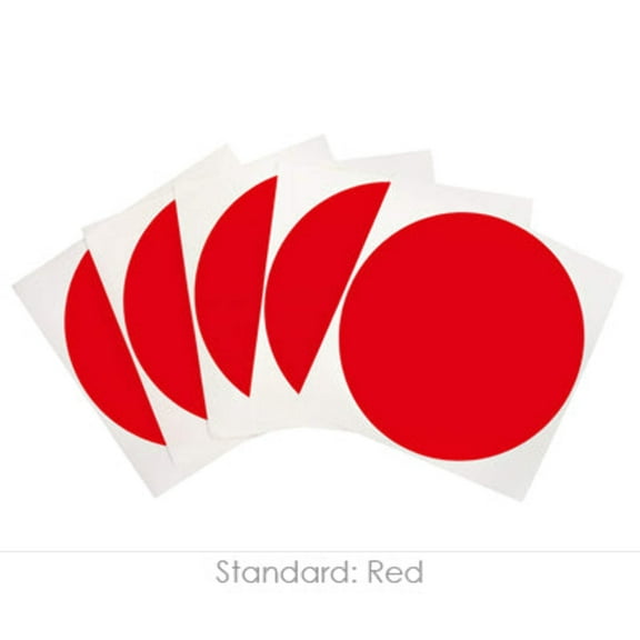 4" Permanent Round, Color-Code Dots: 100/Pack