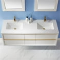 thumbnail image 4 of Altair 534060-Aw Morgan 60" Wall Mounted Double Basin Vanity Set - White, 4 of 9