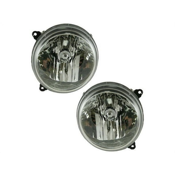 Headlight Assembly Set 2 Piece - Compatible with 2005 - 2007 Jeep Liberty 2006