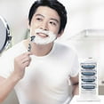 thumbnail image 3 of 4 Pcs 3 Couches Barbe pour Hommes Rasoir de Rasage Manuel Rasoir de Rasage Manuel pour Hommes Tondeuse et Soin des Poils du Visage Rasoir en Acier Inoxydable, 3 of 7