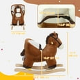 thumbnail image 3 of Qaba Baby Rocking Horse, Plush Animal Rocker w/ Sounds, 3 of 10