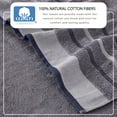 thumbnail image 3 of Luxurious Soft Cotton Decorative 6 Piece Towel Set, Chambray Blue / White / Navy Blue., 3 of 6