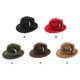 thumbnail image 2 of Qarigey Sombrero lujoso para hombre del penacho para el de moda y cómodo sombrero de lana suave Sombrero del fieltro del penacho Sombreros Café, 2 of 6