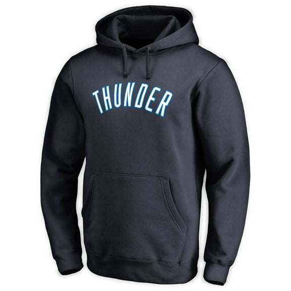 Men's Navy Oklahoma City Thunder Wordmark Pullover Hoodie