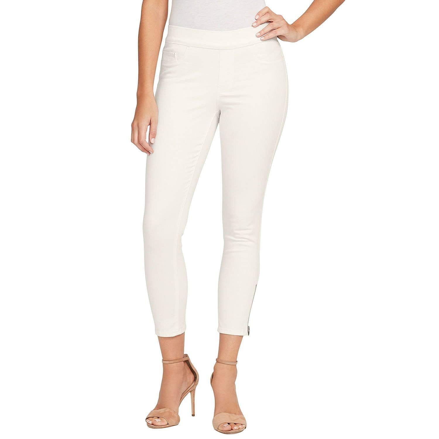 Nine West - Nine West Jeans Womens Size 6 Heidi Pull-On Skinny Crop Pants, White - Walmart.com