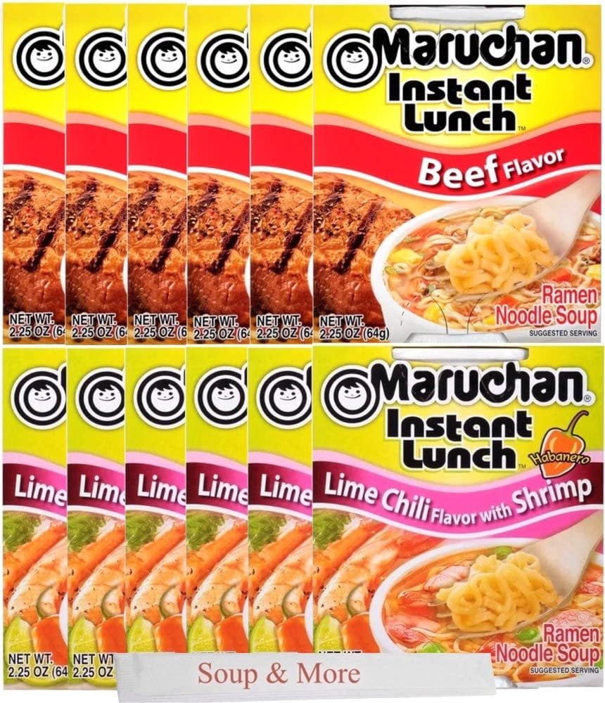 Buy Maruchan Ramen Instant Cup Noodles 12 Count 6 Beef Flavor & 6