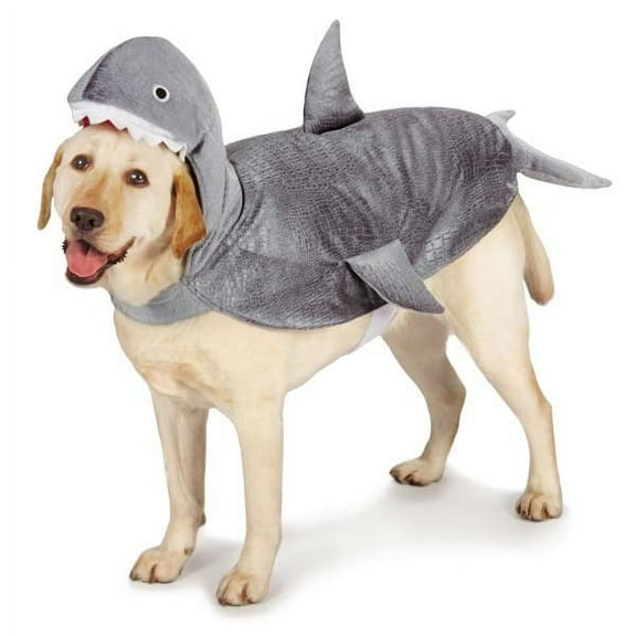 SHARK DOG COSTUME Dress Up Your Pup to Look Like The Ocean's Top Predator EEEK(xSmall - 8" Back)