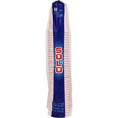 Solo 16-ounce Plastic Party Cups, Pink