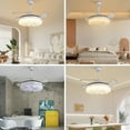 thumbnail image 5 of White 42 inch LED Ceiling Fan W/ Lights & Remote Control Retractable Ceiling Fan 4 Fan Blades, 5 of 22