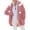 Pink, variant on Holiday Clearance! TAGOLD Winter Coats For Women Fleece Jacket Hooded Color Block Patchwork Cardigan Coat Outerwear With Pocket