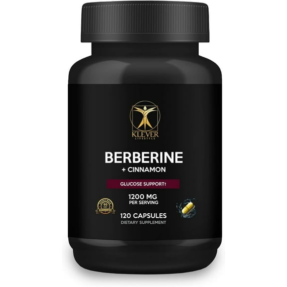 Berberine 1200mg with Ceylon Cinnamon - Natural Metabolic & Immune Support - 120 Vegan Capsules