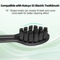 thumbnail image 2 of shiyou-Compatible with Rtauys S5 Electric Toothbrush Replacement Brush Heads,for Rtauys S5 Electric Toothbrush,10 Pack (Black, Medium), 2 of 4