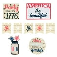 thumbnail image 2 of GFHFHITJ 4Th Of July Decorations Flag Party Supplies, 4Th Of July Disposable Paper Plates Cups Napkins Cutlery forks Spoons Straws Red White Blue, Independence Day Decorations,Serve 32, 2 of 4