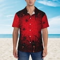 thumbnail image 2 of Pofeuu Spiders On The Web And Space Print Hawaiian Shirt for Men Sleeves Casual Button Down Summer Beach Dress Shirts T-Shirts,Medium, 2 of 7