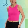 thumbnail image 2 of KyCheLot Girls Crew Neck Tank Tops Backless Solid Color Sleeveless Short Clothes Fitted Racerback Tank Tops, 2 of 7