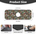 thumbnail image 2 of Logiee Alcohol Bottles Print Kitchen Sink Splash Guard Faucet Mat for Splash Guard Behind Faucet Drip Catcher for Kitchen,Bathroom,Sink Mat,Dish Drying Mat,Bathroom-15" X 5.5", 2 of 7