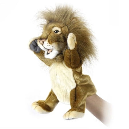 Handcrafted Cuddlers Set of 3 Handcrafted Lion Hand Puppet Stuffed Animals 10.75"