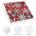thumbnail image 3 of Shangniulu Christmas Cloth Napkins Dinner Table Napkins, Snowflake Solid Washable Reusable Polyester Napkins for Home Holiday Party Wedding 4 PCS, 3 of 7